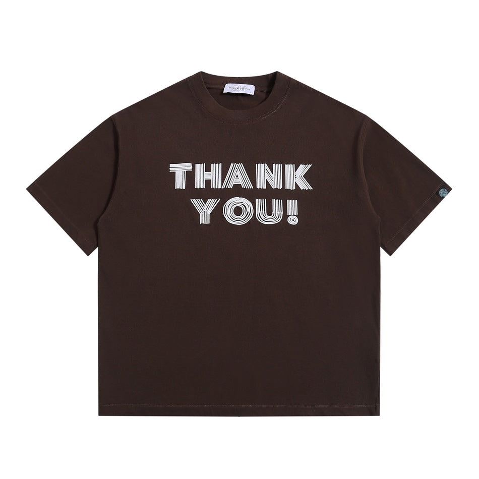 【URBANEST】thank you print casual t-shirt 3color 【UN0199】