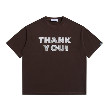 【URBANEST】thank you print casual t-shirt 3color 【UN0199】
