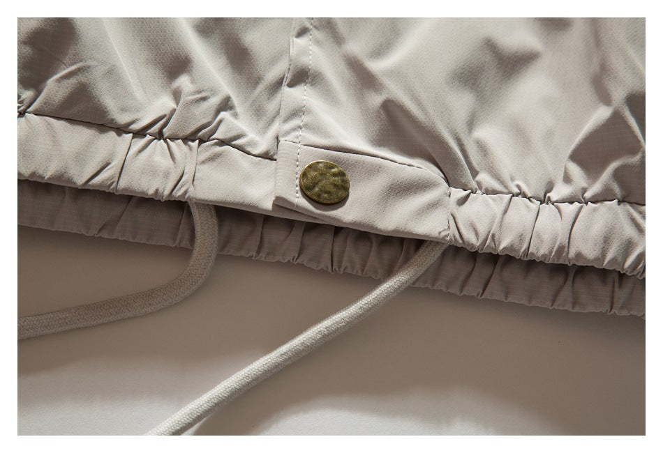 【URBANEST】drawstring hem loose coach jacket 4color 【UN0238】
