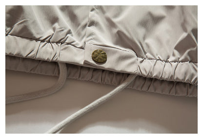 【URBANEST】drawstring hem loose coach jacket 4color 【UN0238】