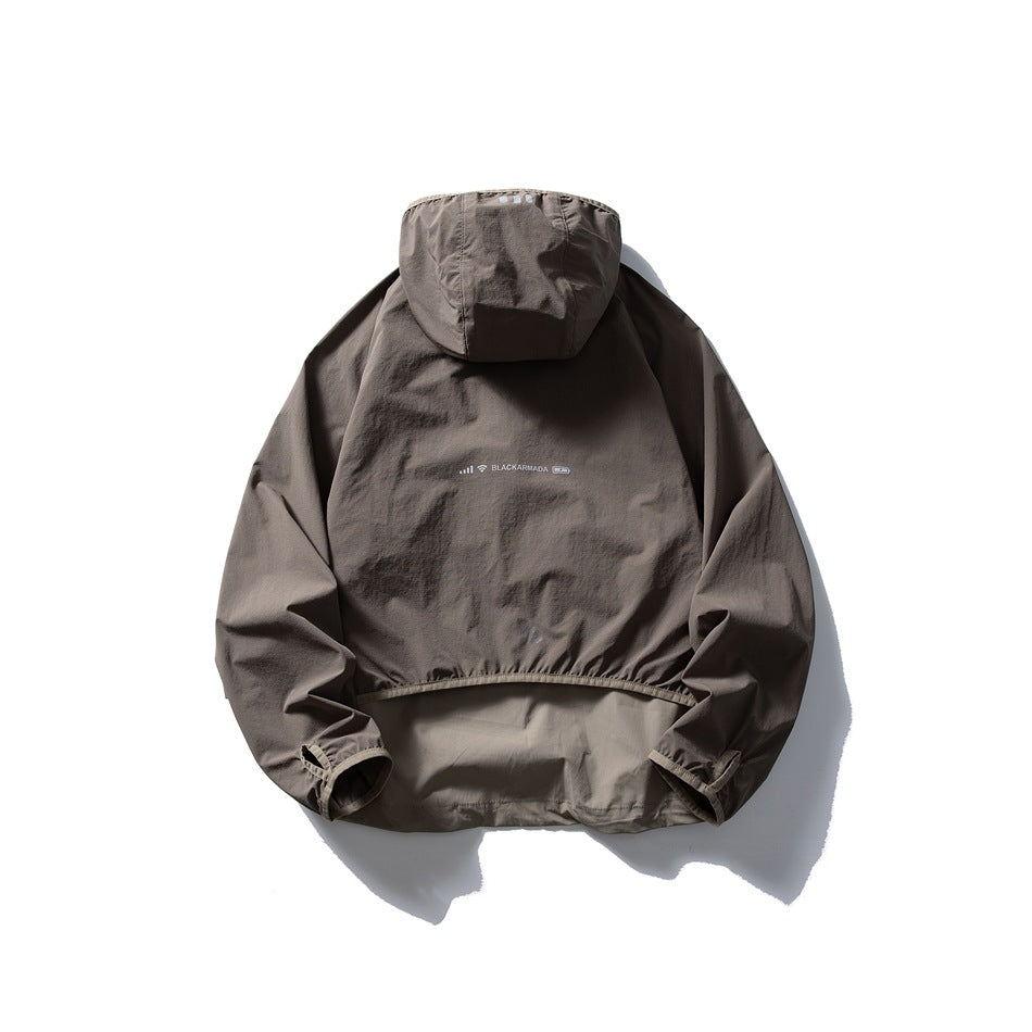 【URBANEST】2way detachable hooded nylon jacket 3color 【UN0250】