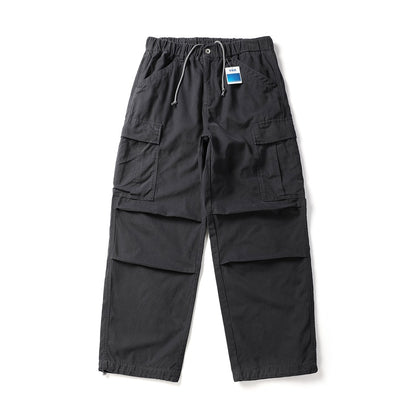 【URBANEST】camo knee tuck wide cargo easy pants 3color 【UN0243】