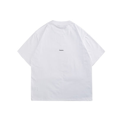 【URBANEST】minimal chest print relaxed t-shirt 2color 【UN0195】
