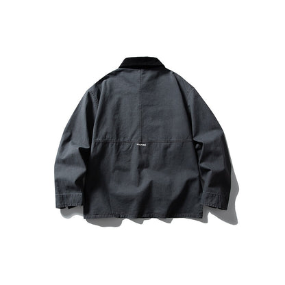 【URBANEST】corduroy collar canvas chore jacket 1color 【UN0242】