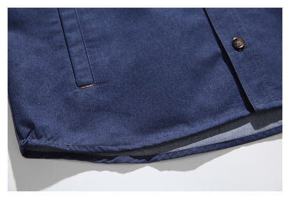 【URBANEST】contrast pocket denim long sleeve shirt 1color 【UN0217】