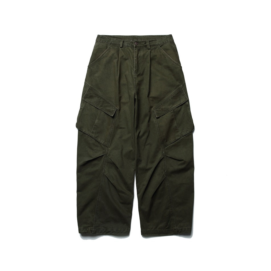 【URBANEST】wide silhouette 3D cargo pants 3color 【UN0240】