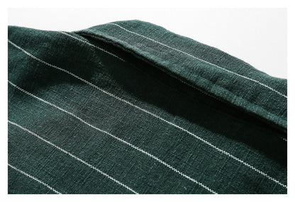 【URBANEST】pinstripe pocket short sleeve shirt 3color 【UN0218】