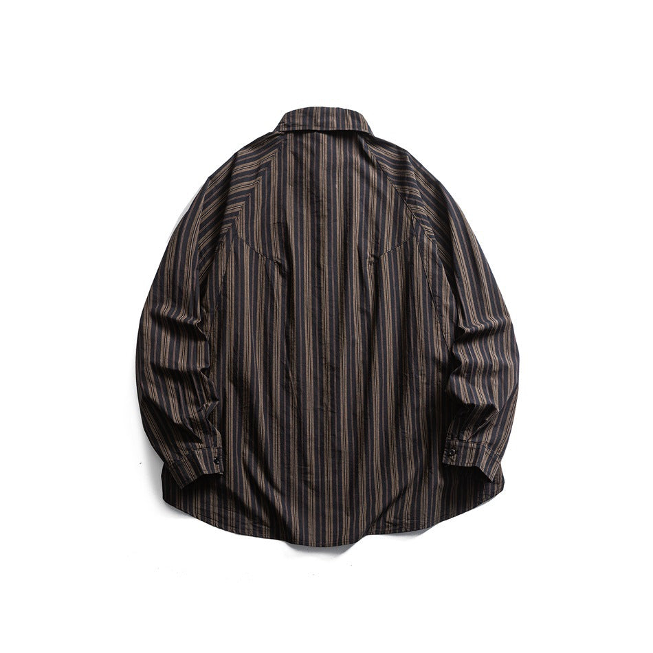 【URBANEST】striped long sleeve casual shirt 3color 【UN0213】