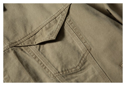 【URBANEST】leather collar canvas denim jacket 2color 【UN0247】