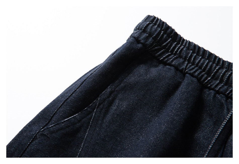 【URBANEST】curved seam loose fit denim pants 1color 【UN0223】