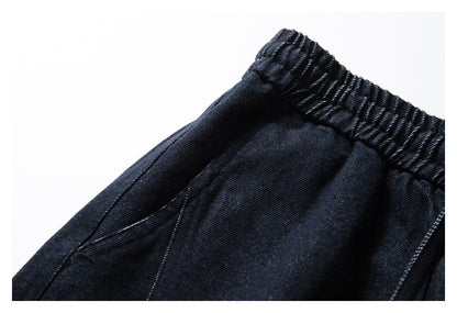 【URBANEST】curved seam loose fit denim pants 1color 【UN0223】
