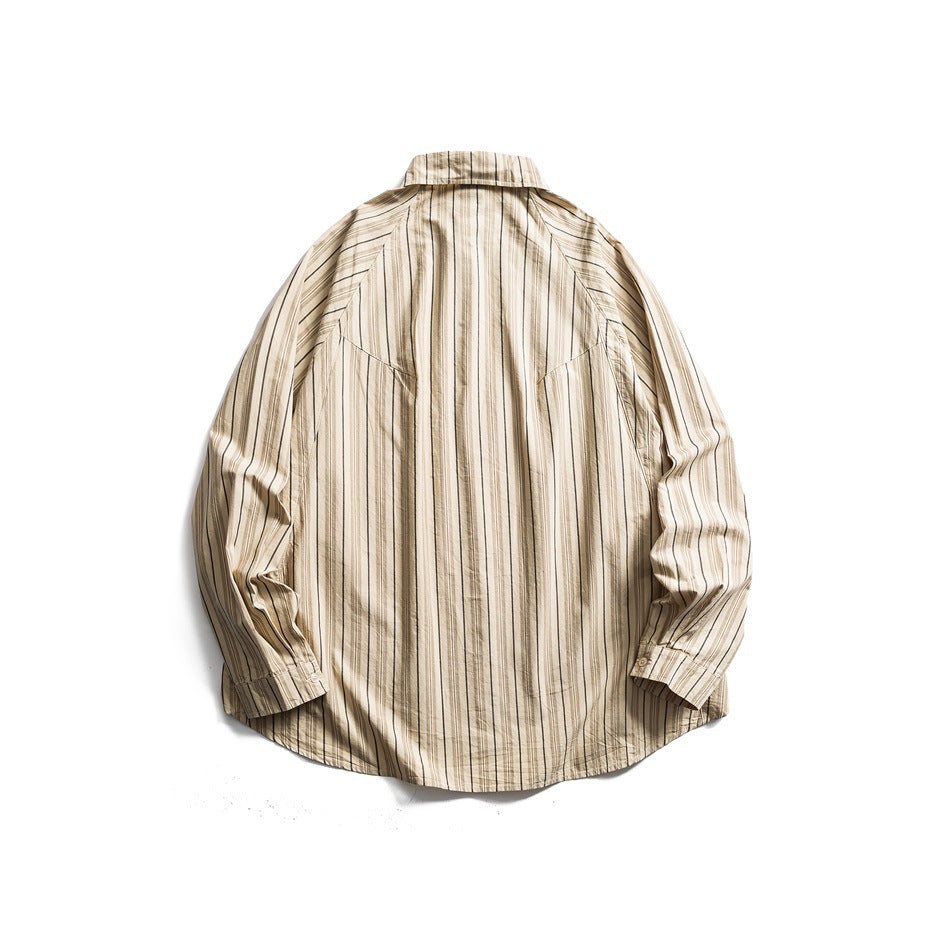 【URBANEST】striped long sleeve casual shirt 3color 【UN0213】