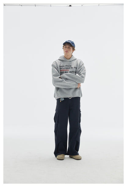 【URBANEST】letter printed loose pullover hoodie 2color 【UN0233】
