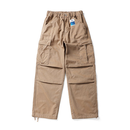 【URBANEST】camo knee tuck wide cargo easy pants 3color 【UN0243】