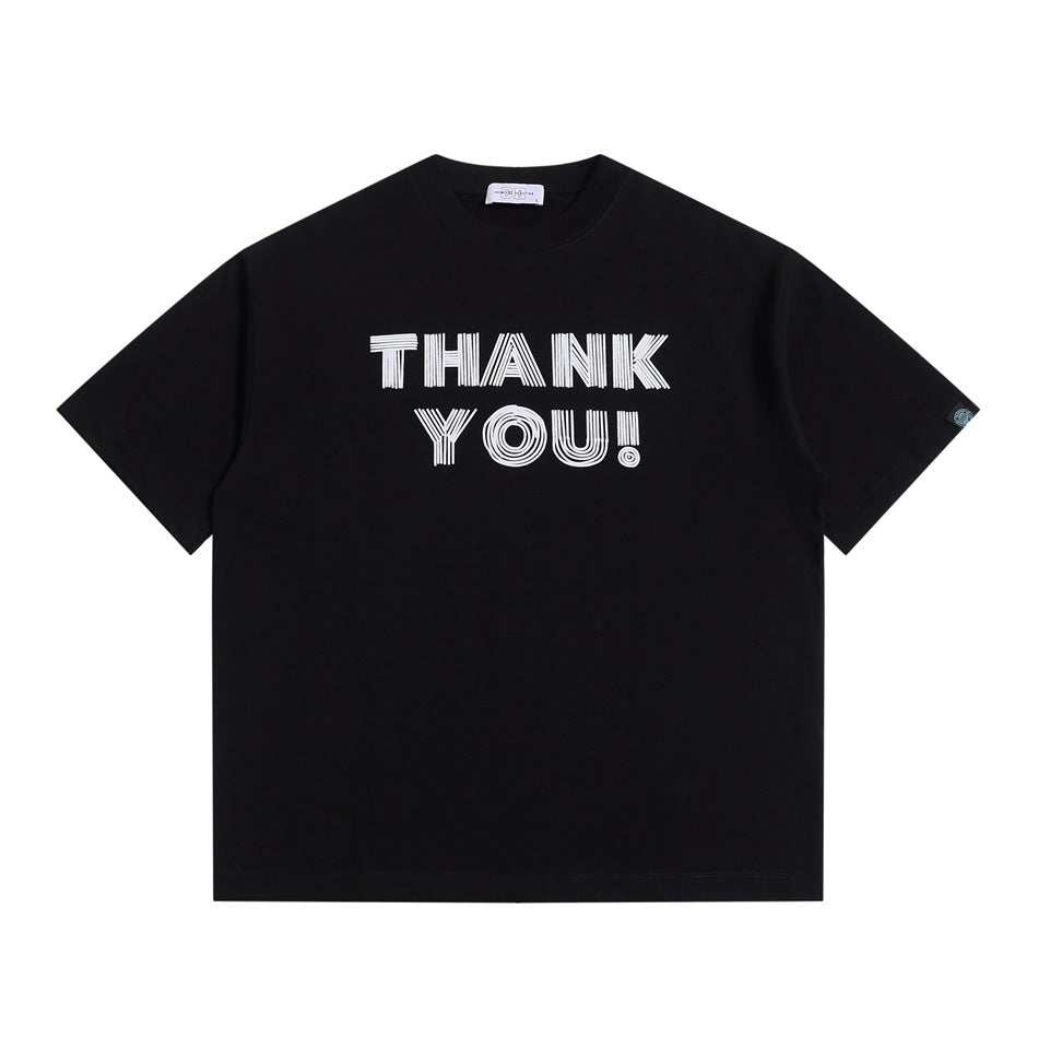 【URBANEST】thank you print casual t-shirt 3color 【UN0199】