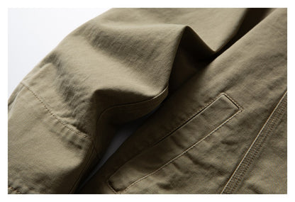 【URBANEST】leather collar canvas denim jacket 2color 【UN0247】