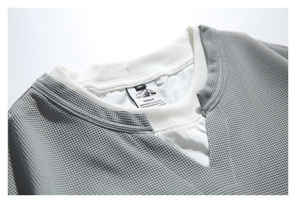 【URBANEST】ワッフルレイヤードキーネックロンT 3color 【UN0188】