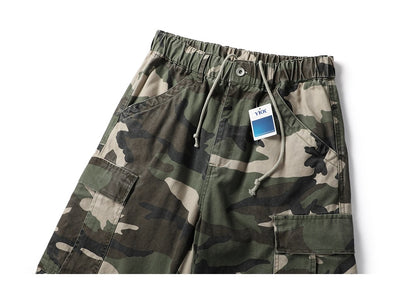 【URBANEST】camo knee tuck wide cargo easy pants 3color 【UN0243】