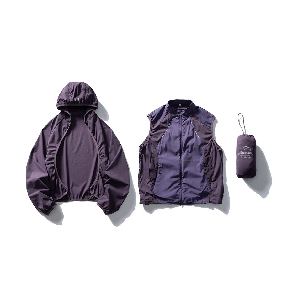 【URBANEST】2way detachable hooded nylon jacket 3color 【UN0250】