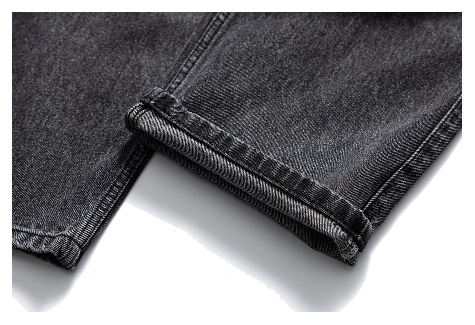 【URBANEST】washed black denim cargo pants 1color 【UN0239】