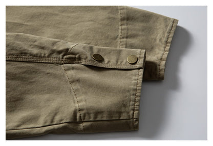 【URBANEST】leather collar canvas denim jacket 2color 【UN0247】