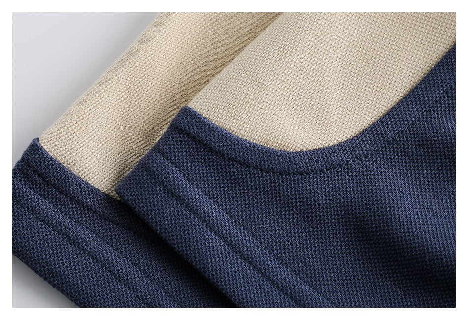【URBANEST】カラーブロックラグランスリーブ半袖ポロシャツ 2color 【UN0186】