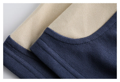 【URBANEST】カラーブロックラグランスリーブ半袖ポロシャツ 2color 【UN0186】