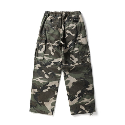 【URBANEST】camo knee tuck wide cargo easy pants 3color 【UN0243】