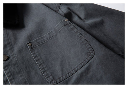 【URBANEST】corduroy collar canvas chore jacket 1color 【UN0242】