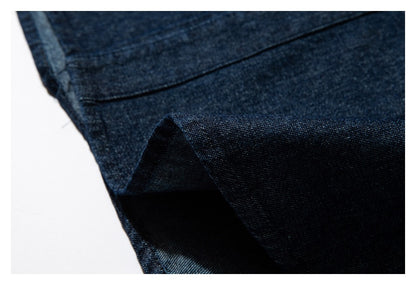 【URBANEST】contrast stitch denim long sleeve shirt 1color 【UN0230】