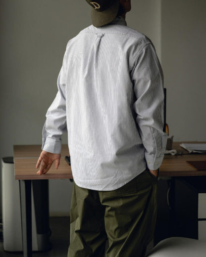 【URBANEST】ストライプボタンダウン長袖シャツ 2color UN0085