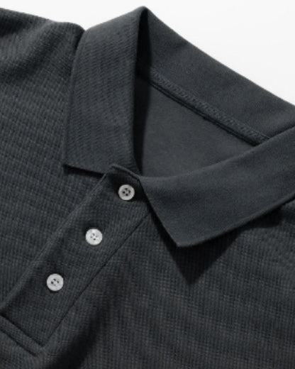 【URBANEST】オーバーサイズ3ボタン胸ポケット半袖ポロシャツ 4color UN0081