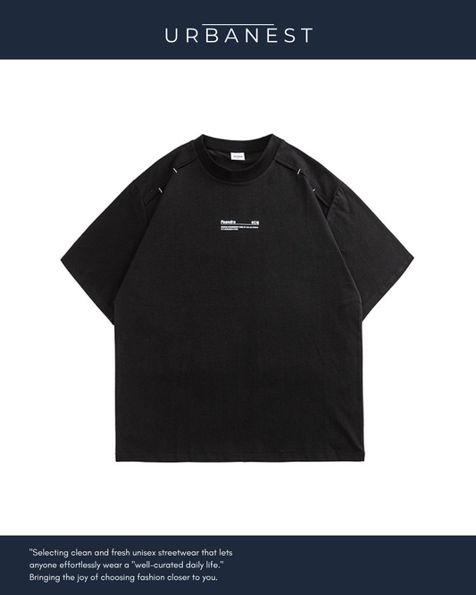 【URBANEST】ミニマルロゴステッチTシャツ 2color UN0021