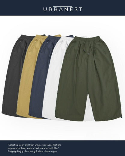 【URBANEST】ドローコードワイドバルーンハーフパンツ 5color UN0094
