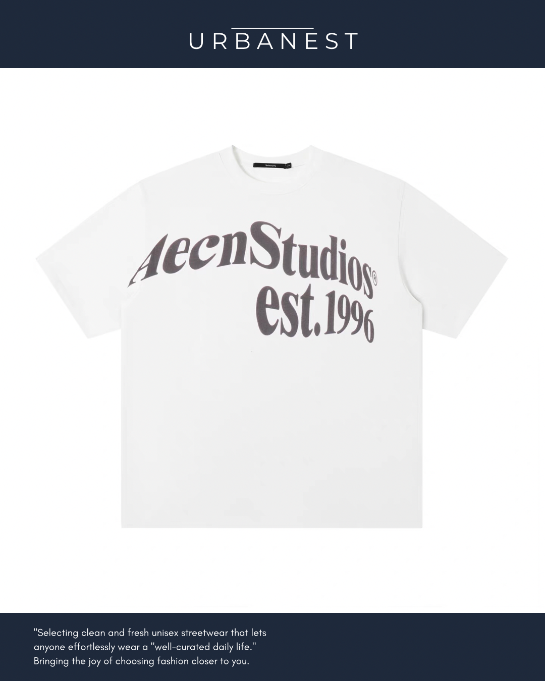 【URBANEST】ルーズフィットカーブロゴTシャツ UN0048
