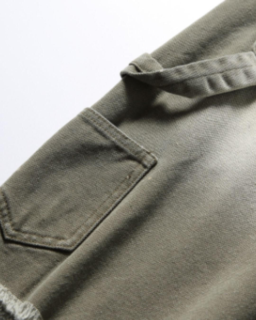 【URBANEST】ダメージ加工ダブルニーカットオフデニムバギーショーツ 3color UN0092