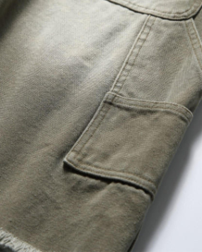 【URBANEST】ダメージ加工ダブルニーカットオフデニムバギーショーツ 3color UN0092