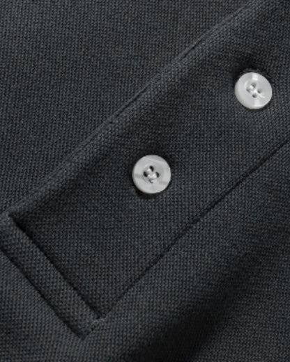 【URBANEST】オーバーサイズ3ボタン胸ポケット半袖ポロシャツ 4color UN0081
