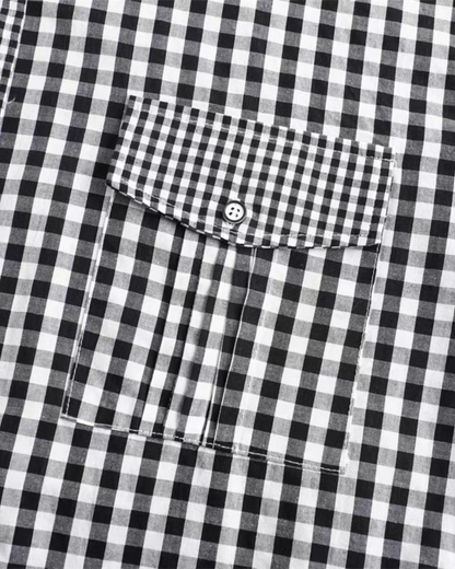 【URBANEST】ミックスギンガムダブルポケットシャツ 2color UN0029