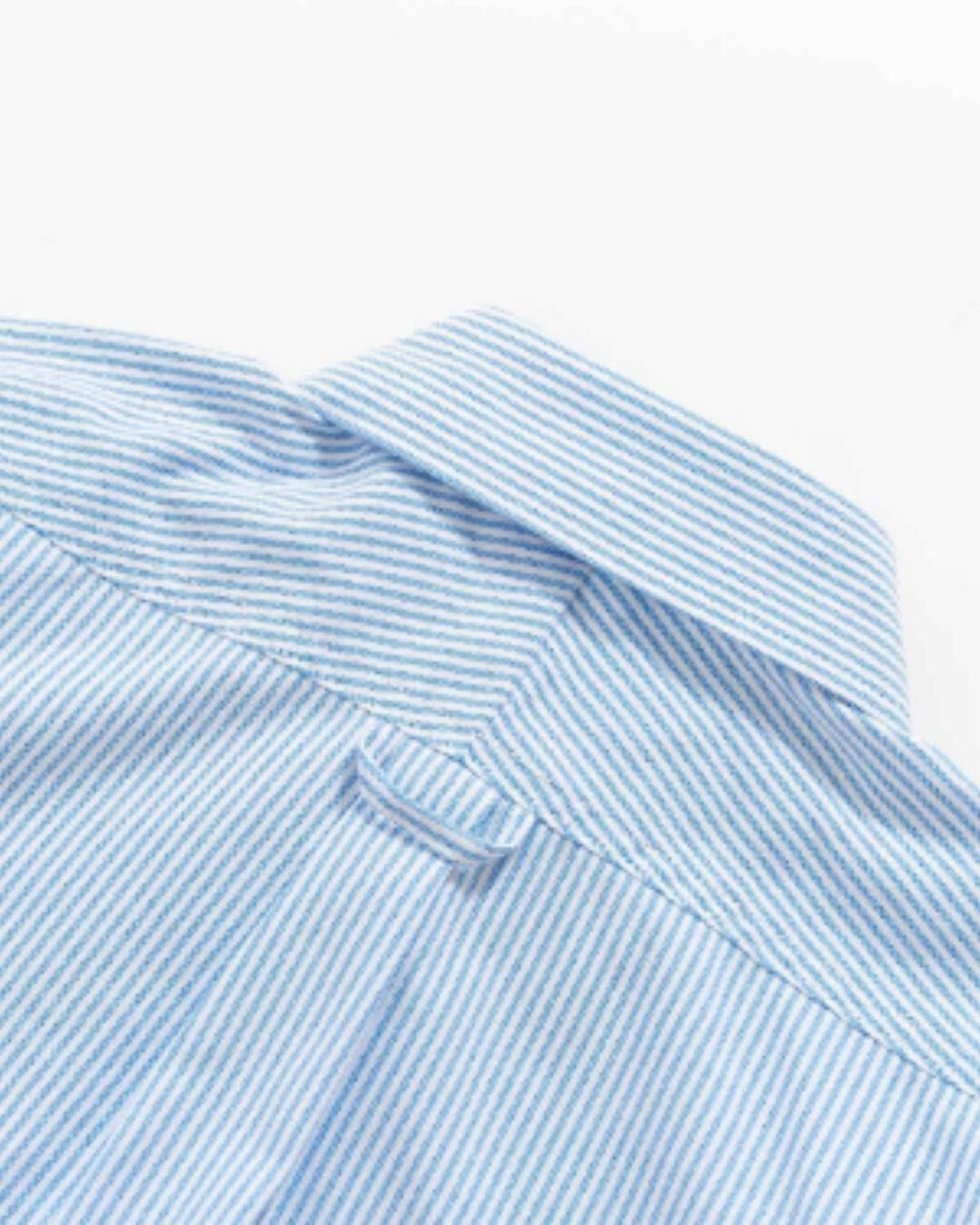 【URBANEST】ストライプボタンダウン長袖シャツ 2color UN0085