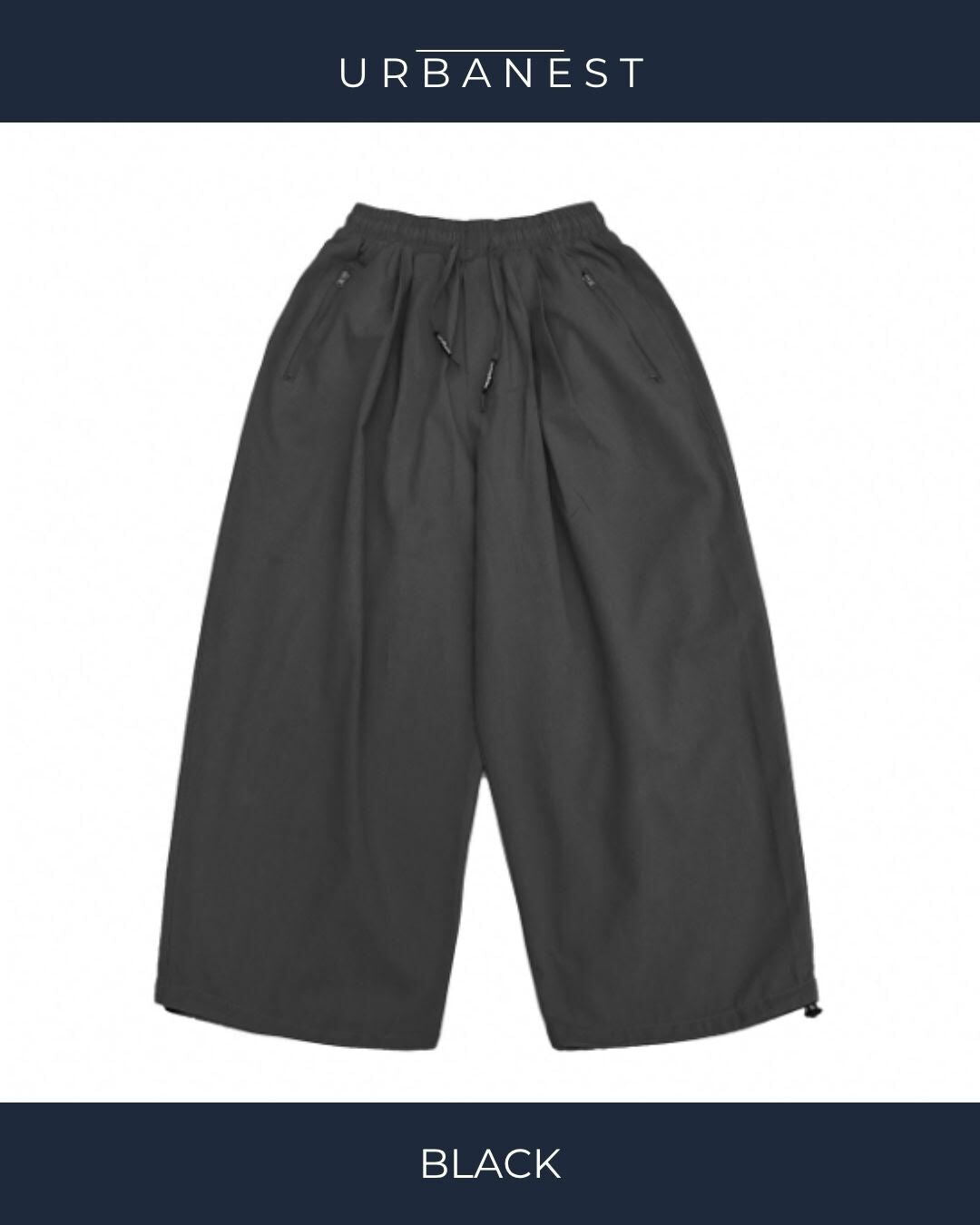 【URBANEST】ドローコードワイドバルーンハーフパンツ 5color UN0094