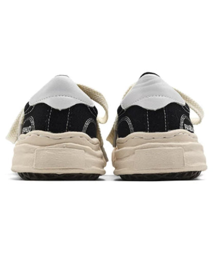 【URBANEST】極太ロープ風シューレースキャンバス厚底スニーカー 3color UN0055