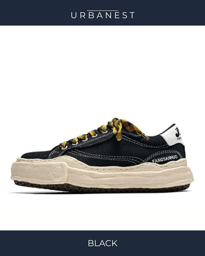 【URBANEST】キャンバス厚底ローカットスニーカー 3color UN0052