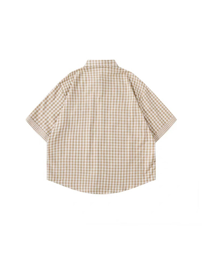 【URBANEST】ミックスギンガムダブルポケットシャツ 2color UN0029