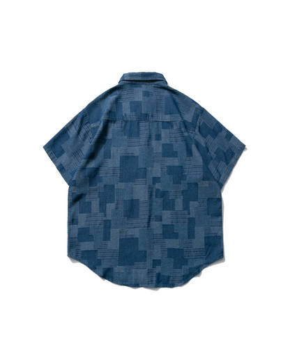 【URBANEST】ミックスパターンハーフスリーブシャツ 2color UN0104