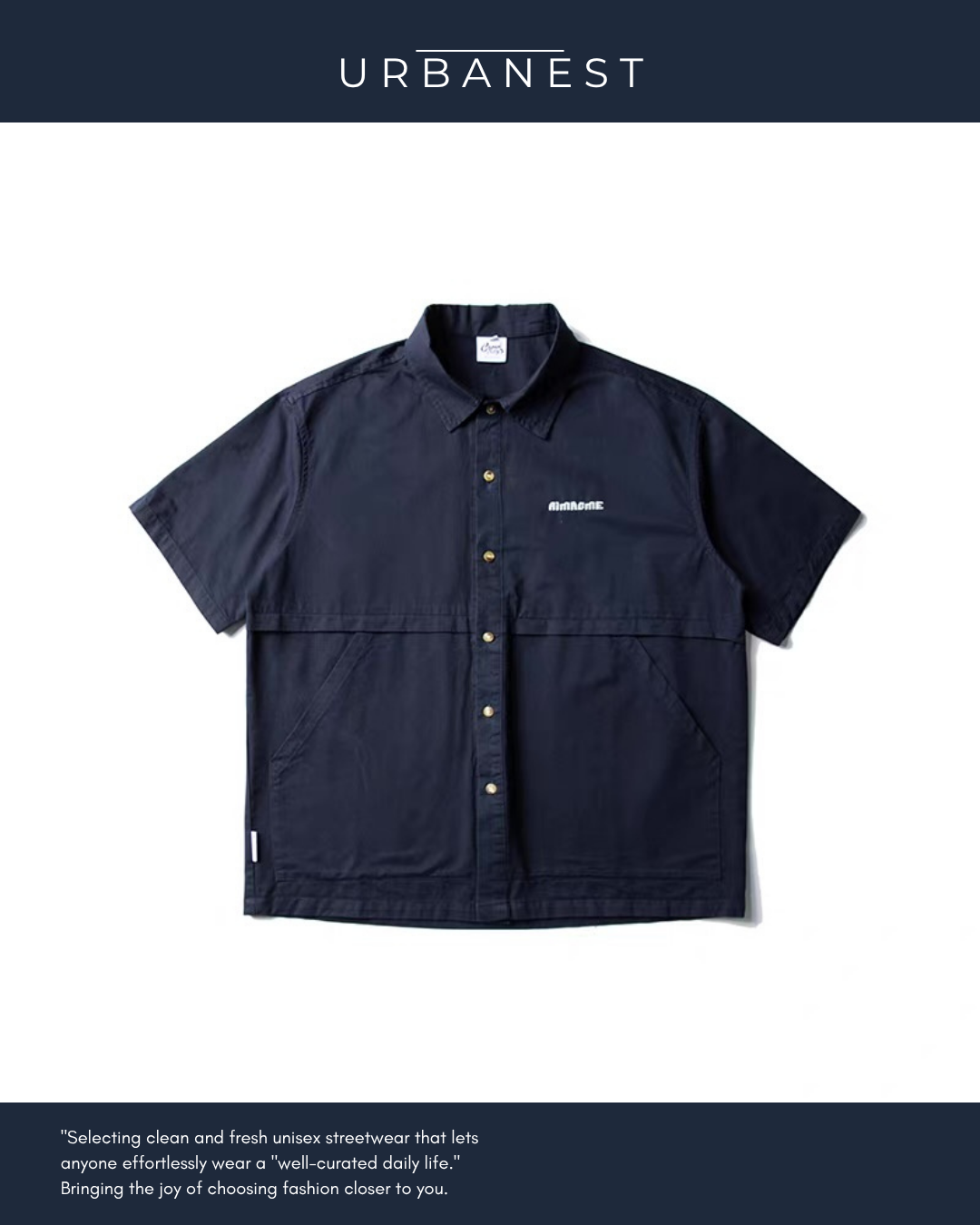 【URBANEST】ルーズフィットユーティリティシャツ 2color UN0041