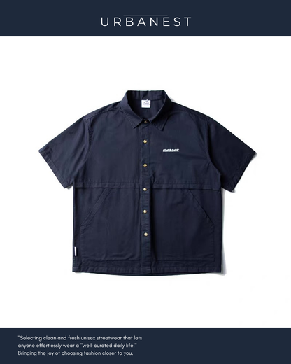 【URBANEST】ルーズフィットユーティリティシャツ 2color UN0041