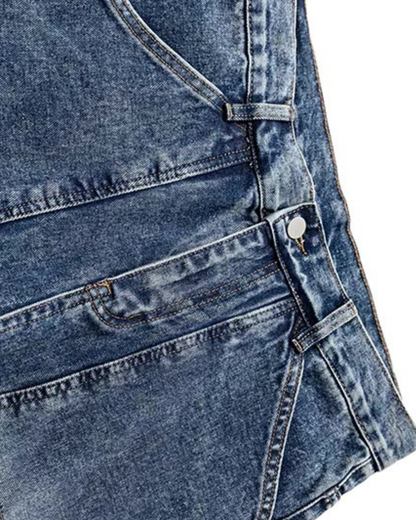 【URBANEST】パネルウォッシュデニムパンツ 2color UN0023