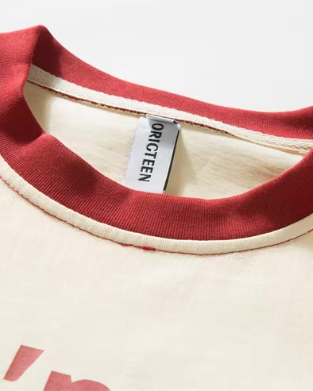 【URBANEST】ルーズフィットレタリングリンガーTシャツ 2color UN0008