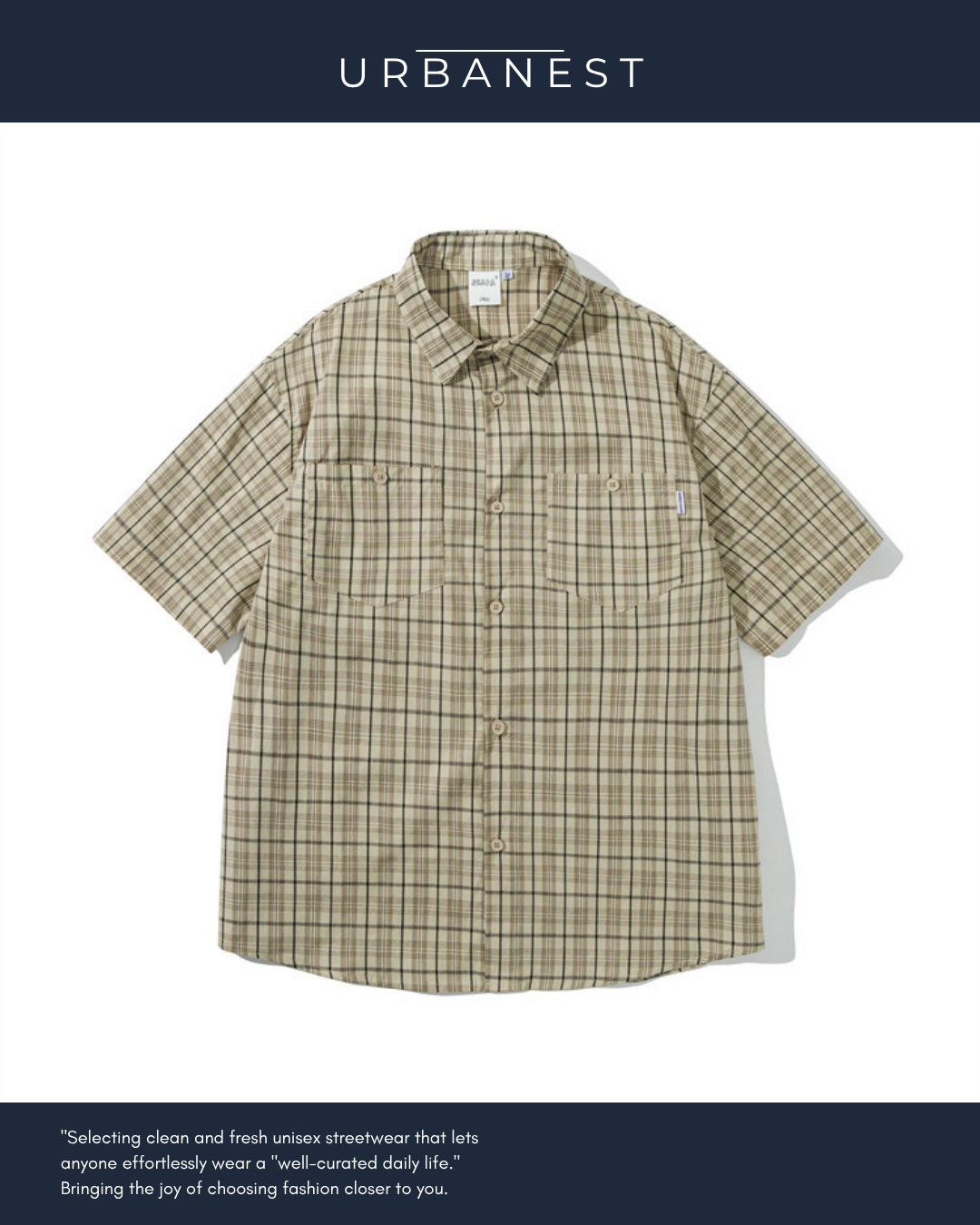 【URBANEST】クラシックチェックポケットシャツ 3color UN0014